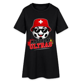 Matchday Ultras Football Fan Switzerland - Women’s T-Shirt Dress - black - Front
