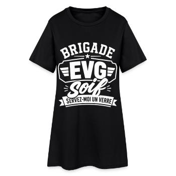 Brigade EVG Soif Servez-moi un Verre - Mariage - Robe T-shirt Femme - noir - Devant
