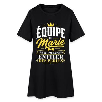 Équipe du Marié Enfiler des Perles - EVG Mariage - Robe T-shirt Femme - noir - Devant