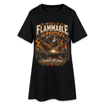 Soudeur Spécialiste en soudage - Robe T-shirt Femme - noir - Devant