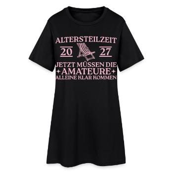 Altersteilzeit 2027 Liegestuhl Kollegin - Frauen T-Shirt-Kleid - Schwarz - Vorne