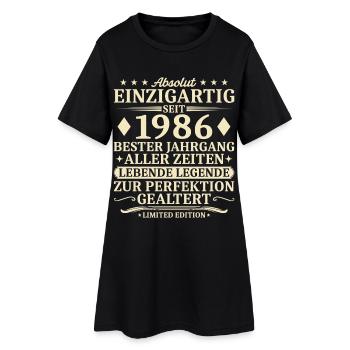 Geburtstag 1986 Jahrgang geboren Vintage - Frauen T-Shirt-Kleid - Schwarz - Vorne