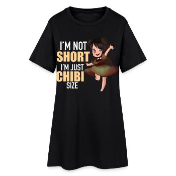 Ich bin nicht klein, ich bin Chibi-Größe, lustiges Anime-Süßes Geschenk - Frauen T-Shirt-Kleid - Schwarz - Vorne