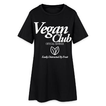 Membre officiel de Vegan CLub - Robe T-shirt Femme - noir - Devant