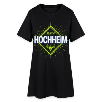 Hochheim am Main in Hessen Deutschland Souvenir - Frauen T-Shirt-Kleid - Schwarz - Vorne