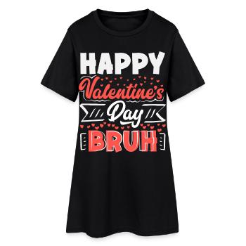 Retro Heart Valentine's Day Design Love - Women’s T-Shirt Dress - black - Front
