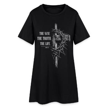 Jesus - The Way - The Truth - The Life - Frauen T-Shirt-Kleid - Schwarz - Vorne