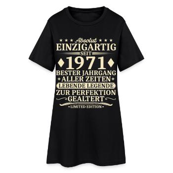 Geburtstag 1971 Jahrgang geboren Vintage - Frauen T-Shirt-Kleid - Schwarz - Vorne