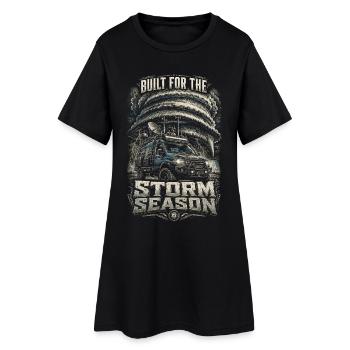 Storm Chaser Meteorologist Built For The Storm Season - Women’s T-Shirt Dress - black - Front