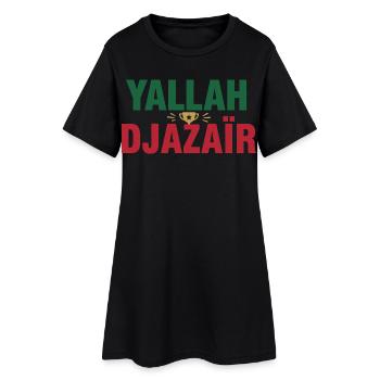 Yallah Djazair Champion Algérie | Foot Supporter - Robe T-shirt Femme - noir - Devant