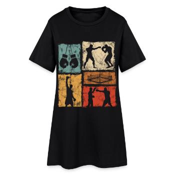 Graphismes de boxe pour professionnels et amateurs - Robe T-shirt Femme - noir - Devant
