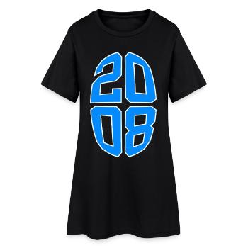 18 ANS 2008 18E ANNIVERSAIRE - Robe T-shirt Femme - noir - Devant