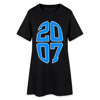 19 ANS 2007 19E ANNIVERSAIRE - Robe T-shirt Femme - noir - Devant
