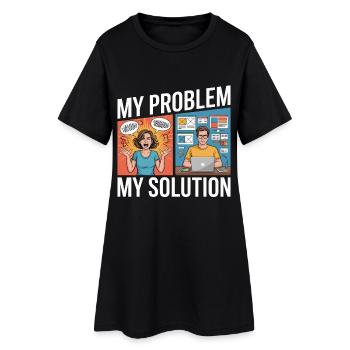 UX/UI Designer My Problem My Pictogram Dad Mom - Frauen T-Shirt-Kleid - Schwarz - Vorne