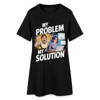 UX/UI Designer My Problem My Pictogram Mom Dad - Frauen T-Shirt-Kleid - Schwarz - Vorne