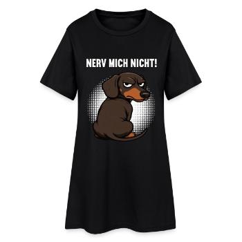 Nerv Mich Nicht Dackel Dackelbesitzer Dackelhalter - Frauen T-Shirt-Kleid - Schwarz - Vorne