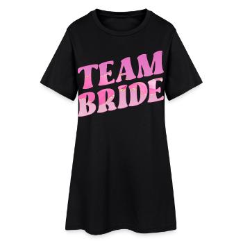 Équipe de mariage mariée - Robe T-shirt Femme - noir - Devant
