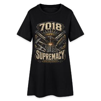 Soudeur Professionnel 7018 - Robe T-shirt Femme - noir - Devant