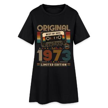53e anniversaire Gift Man Cassette Best of 1973 - Robe T-shirt Femme - noir - Devant