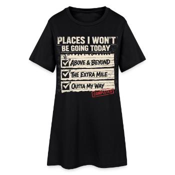 Des endroits où je n’irai pas aujourd’hui : Récits rétro - Robe T-shirt Femme - noir - Devant