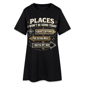 Des endroits où je n’irai pas aujourd’hui : Récits rétro - Robe T-shirt Femme - noir - Devant