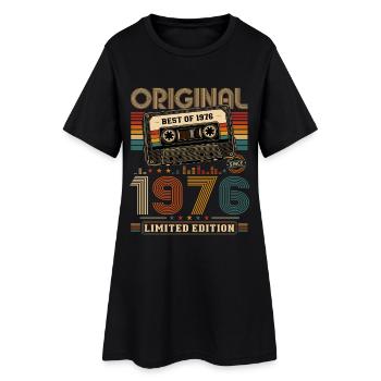 50e anniversaire Gift Man cassette Best of 1976 - Robe T-shirt Femme - noir - Devant