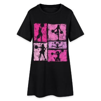 Équipe de pom-pom girls Sport de pom-pom girls style vintage - Robe T-shirt Femme - noir - Devant