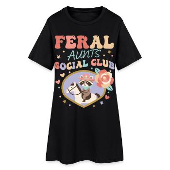 Révélation du sexe Tantes Sauvages Club Social Team Pink - Robe T-shirt Femme - noir - Devant
