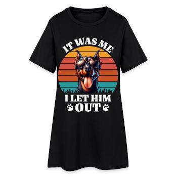 Drôles de dictons du doberman - Robe T-shirt Femme - noir - Devant
