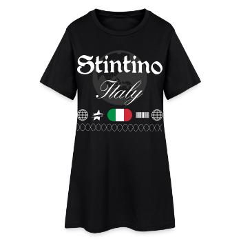 Stintino Italien Streetwear Reise Souvenir - Frauen T-Shirt-Kleid - Schwarz - Vorne