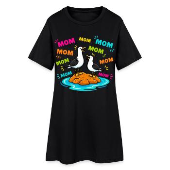 Mom Mom Mom - Lustige Möwen Kinder - Frauen T-Shirt-Kleid - Schwarz - Vorne