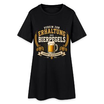 Verein zur Erhaltung des Bierpegels Humor - Frauen T-Shirt-Kleid - Schwarz - Vorne
