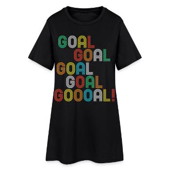 Tor Tor Goooal! - Frauen T-Shirt-Kleid - Schwarz - Vorne