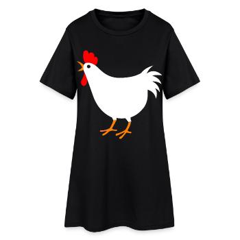 Just A Chicken Lover Funny Farm Animal - Women’s T-Shirt Dress - black - Front