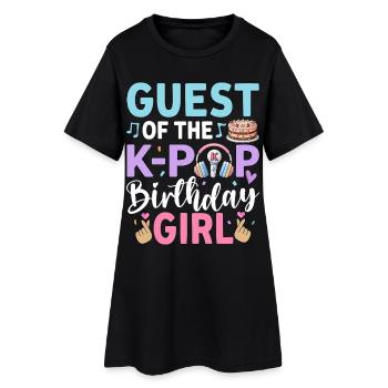 Invitée de The K-Pop Birthday Girl - Robe T-shirt Femme - noir - Devant