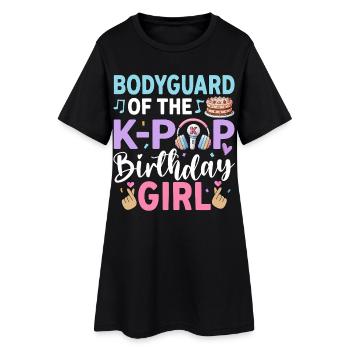 Garde du corps de la fille d’anniversaire de la K-Pop - Robe T-shirt Femme - noir - Devant