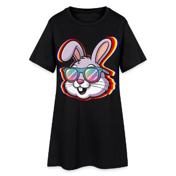Happy Easter Sweet Easter Bunny Egg Hunt Easter Eggs - Women’s T-Shirt Dress - black - Front