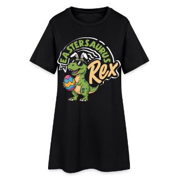 Happy Easter Sweet Easter Bunny Egg Hunt Easter Eggs - Women’s T-Shirt Dress - black - Front