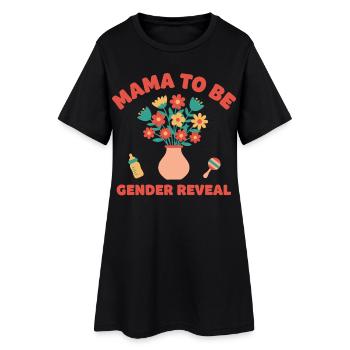 Révélation du sexe : Maman sera la fille de l’équipe des mamans de baby shower - Robe T-shirt Femme - noir - Devant
