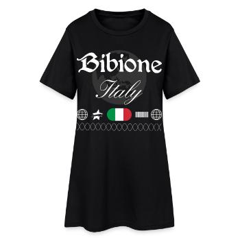 Bibione Italie Streetwear Souvenir de voyage - Robe T-shirt Femme - noir - Devant