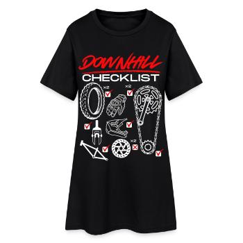Conception de la liste de contrôle des vélos - Robe T-shirt Femme - noir - Devant