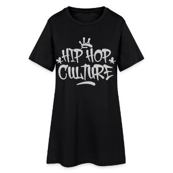 Design de couronnes de graffiti dans la culture hip-hop - Robe T-shirt Femme - noir - Devant