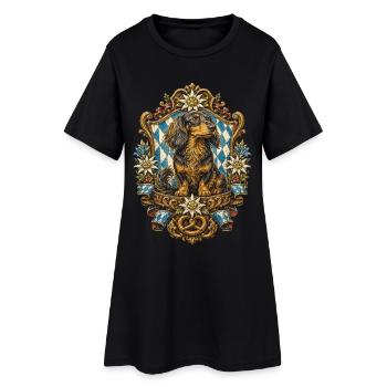Teckel, teckel à poils durs, teckel à poils longs - Robe T-shirt Femme - noir - Devant