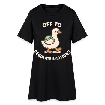 Canard Humour Émotions Drôle Santé Mentale - Robe T-shirt Femme - noir - Devant