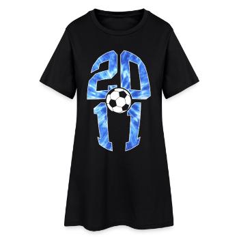 15 ANS DE NAISSANCE EN 2011 FOOTBALL 15E ANNIVERSAIRE - Robe T-shirt Femme - noir - Devant