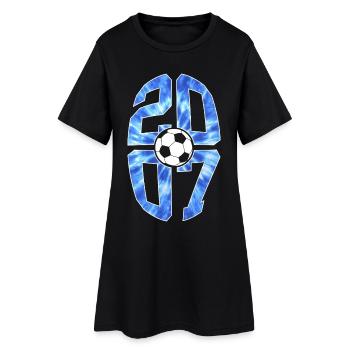 19 ANS NÉ EN 2007 FOOTBALL 19E ANNIVERSAIRE - Robe T-shirt Femme - noir - Devant