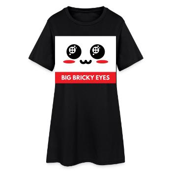 Un gros pincement bloque les yeux - Robe T-shirt Femme - noir - Devant