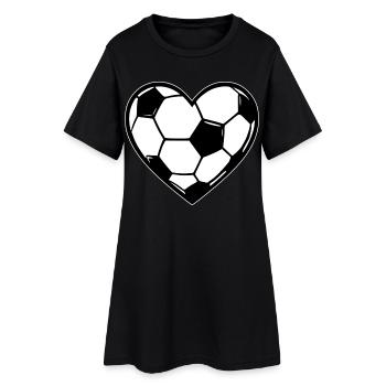 Amour du football Heartball - Robe T-shirt Femme - noir - Devant