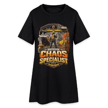 Spécialiste du chaos sur les quais Hafenarbeiter - Robe T-shirt Femme - noir - Devant