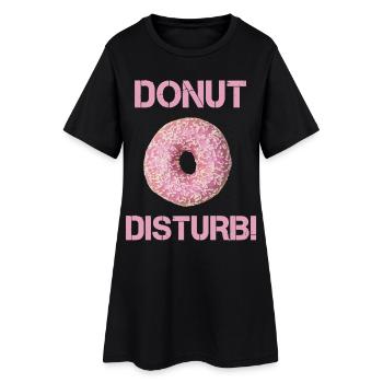 Donut Disturb pour se détendre et grignoter un design - Robe T-shirt Femme - noir - Devant